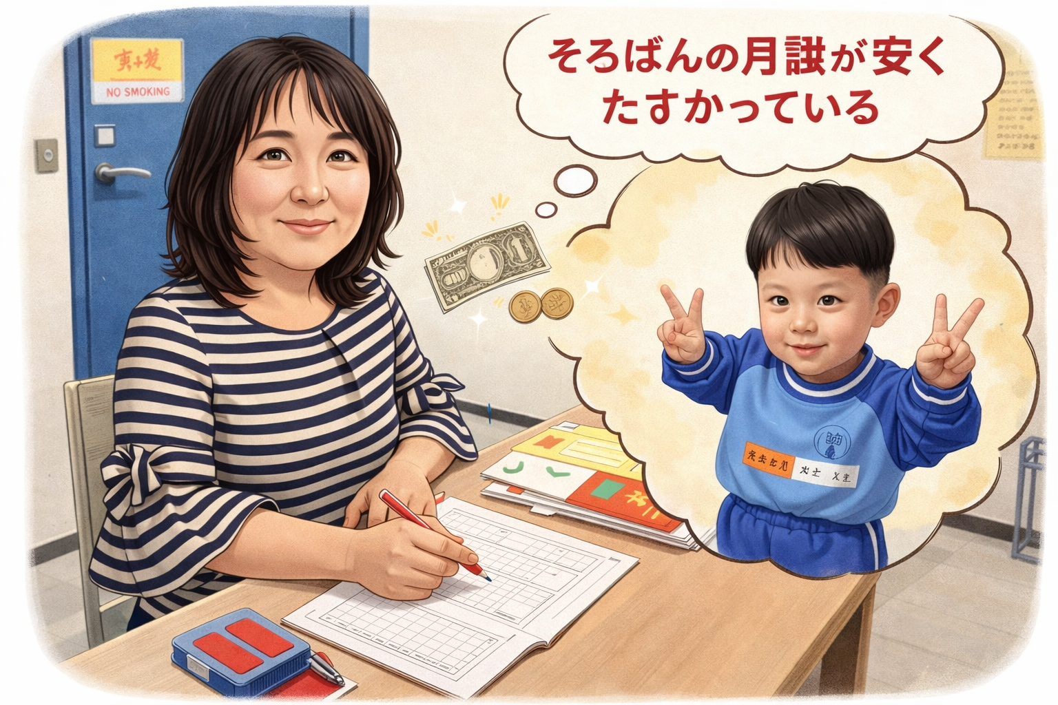 そろばんの月謝でほっと一息